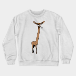 Funny animal gerenuk says hi Crewneck Sweatshirt